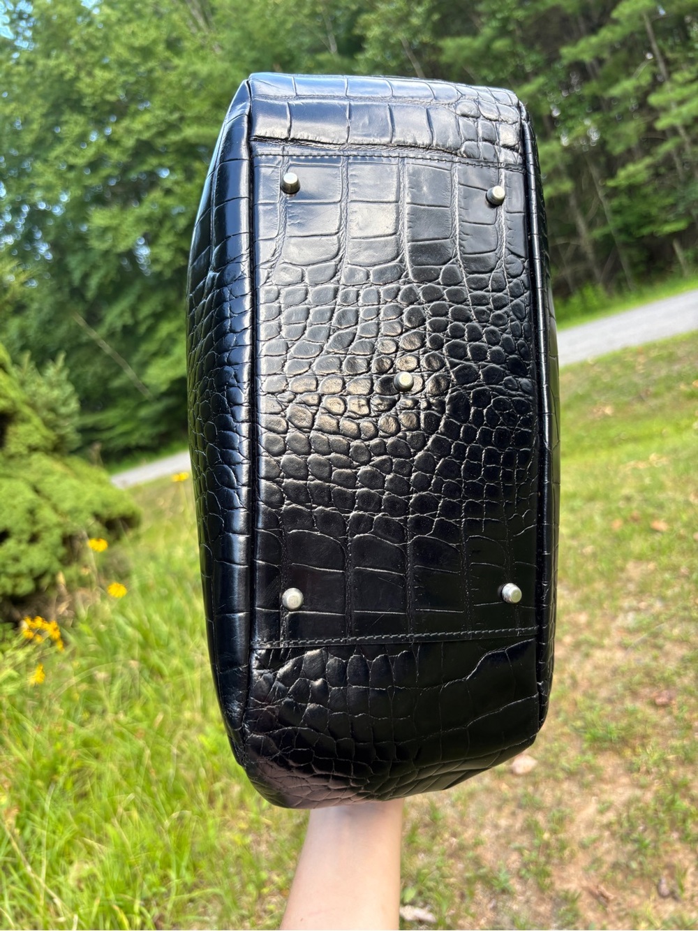Furla Croc-Embossed Shoulder Bag - Picture 13 of 17